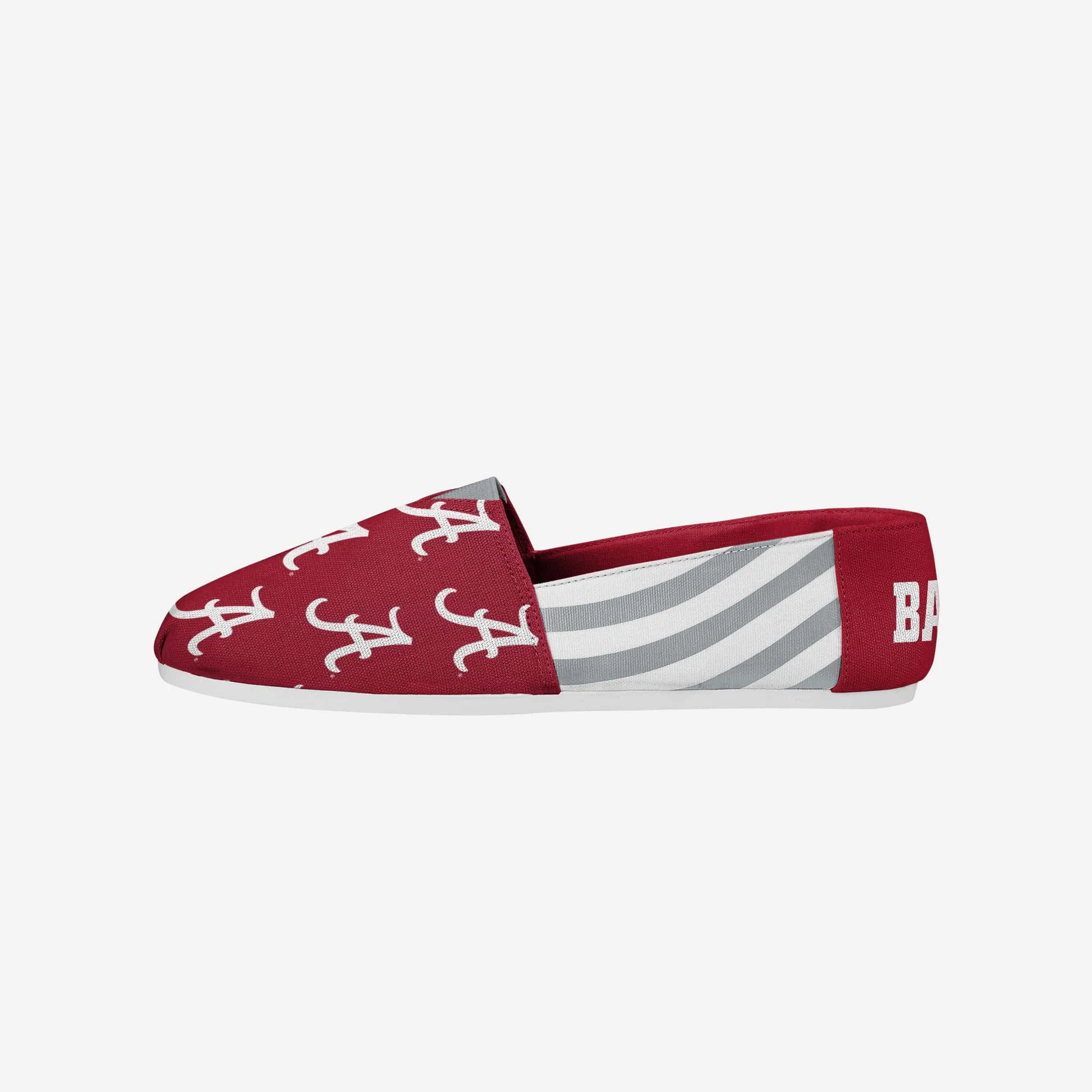 Alabama Crimson Tide Womens Stripe Canvas Shoe