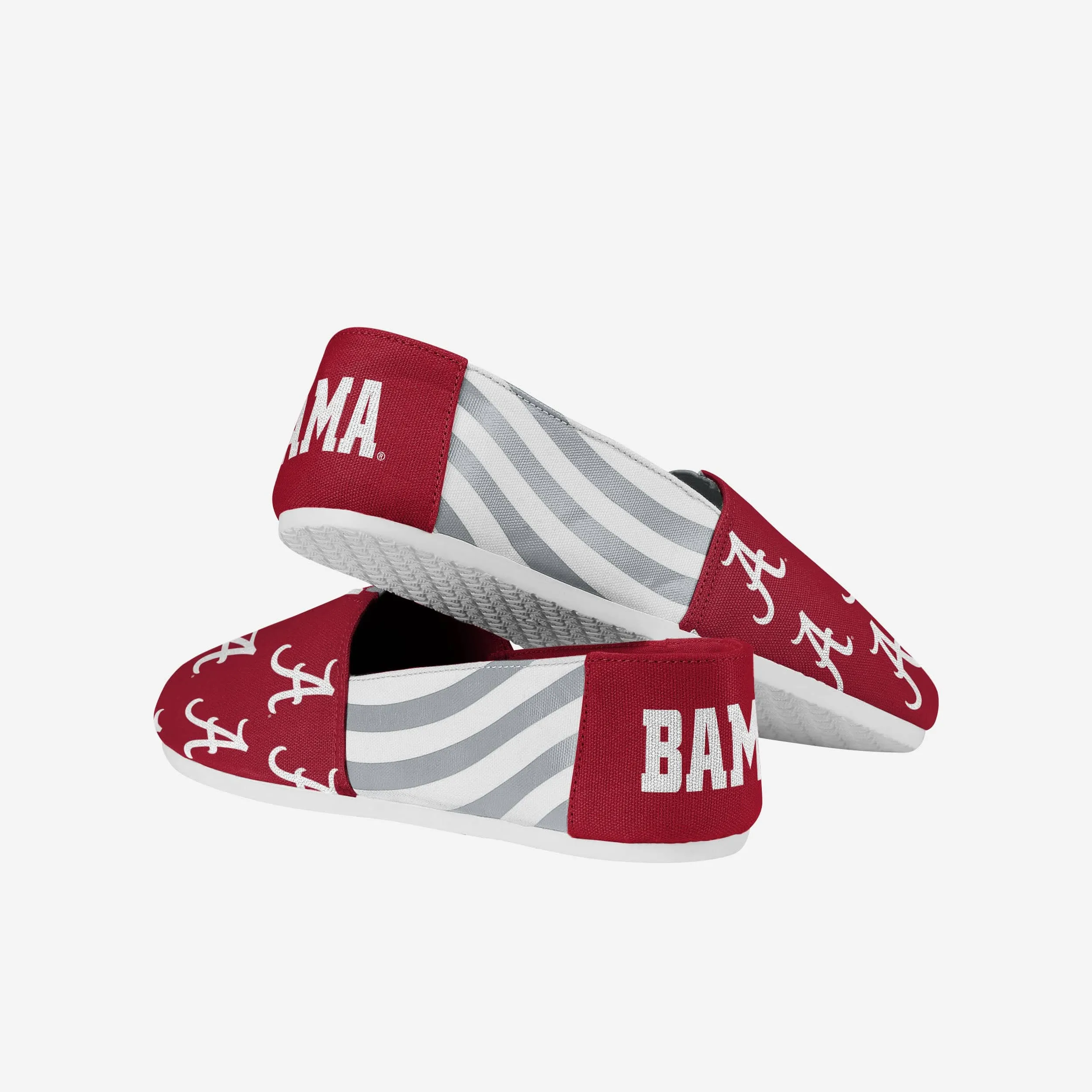 Alabama Crimson Tide Womens Stripe Canvas Shoe