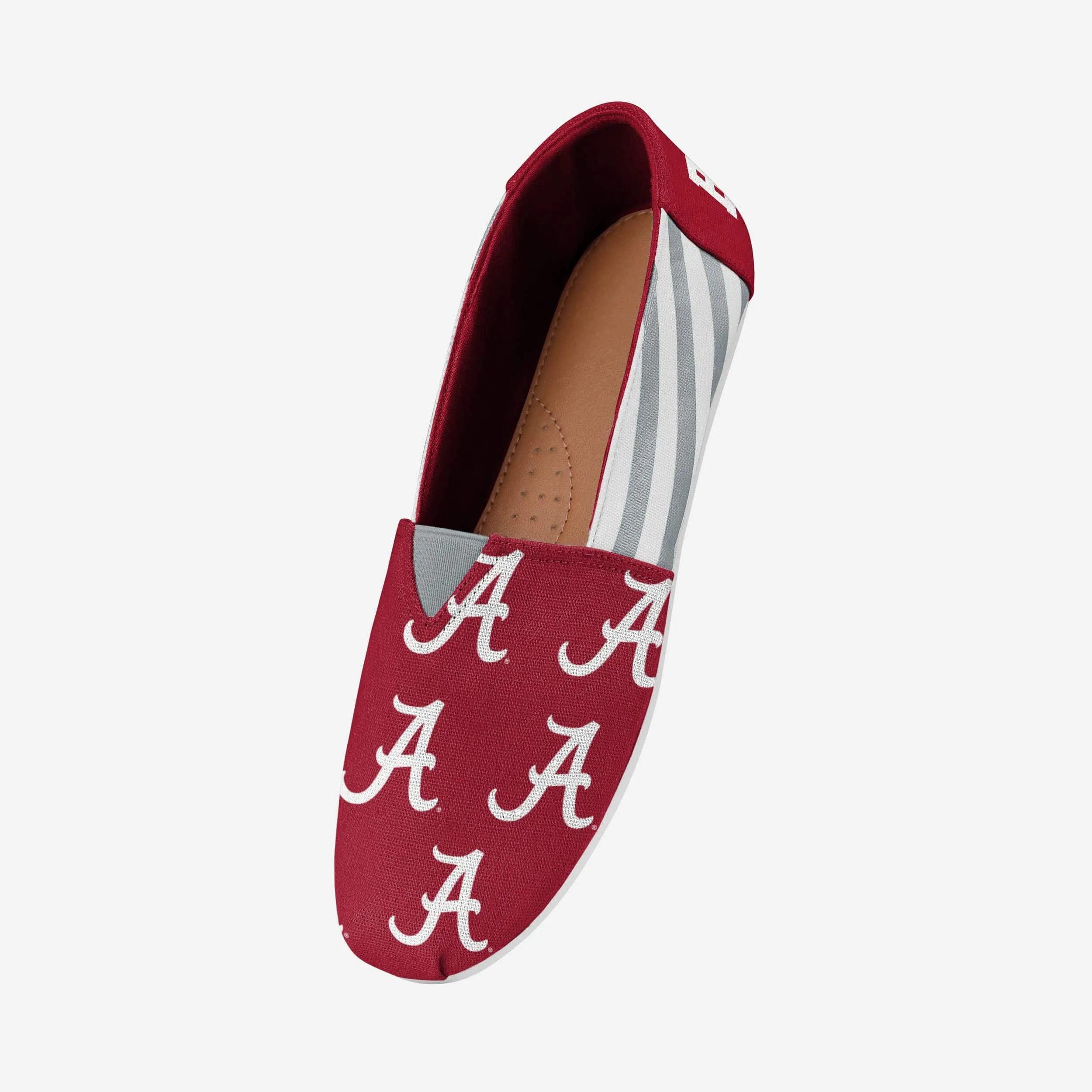 Alabama Crimson Tide Womens Stripe Canvas Shoe