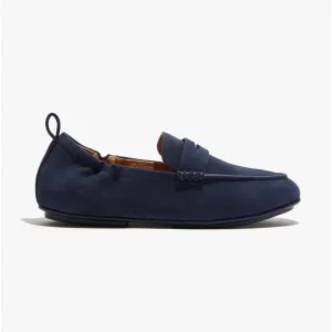 ALLEGRO Ladies Suede Penny Loafers Midnight Navy