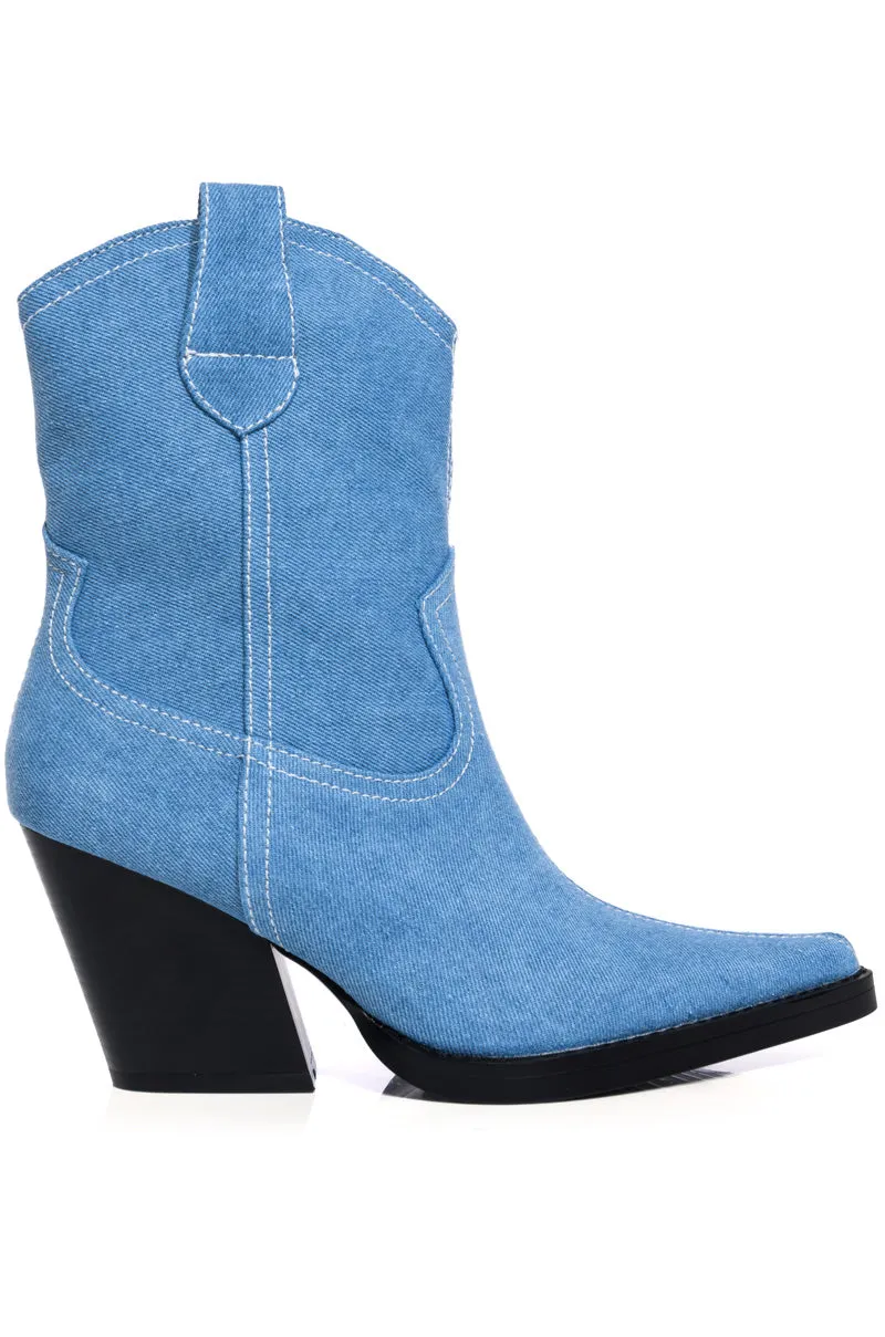 AZALEA WANG MATTY 2 IN 1 BOOT IN DENIM