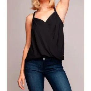 Black Wrap Front Camisole