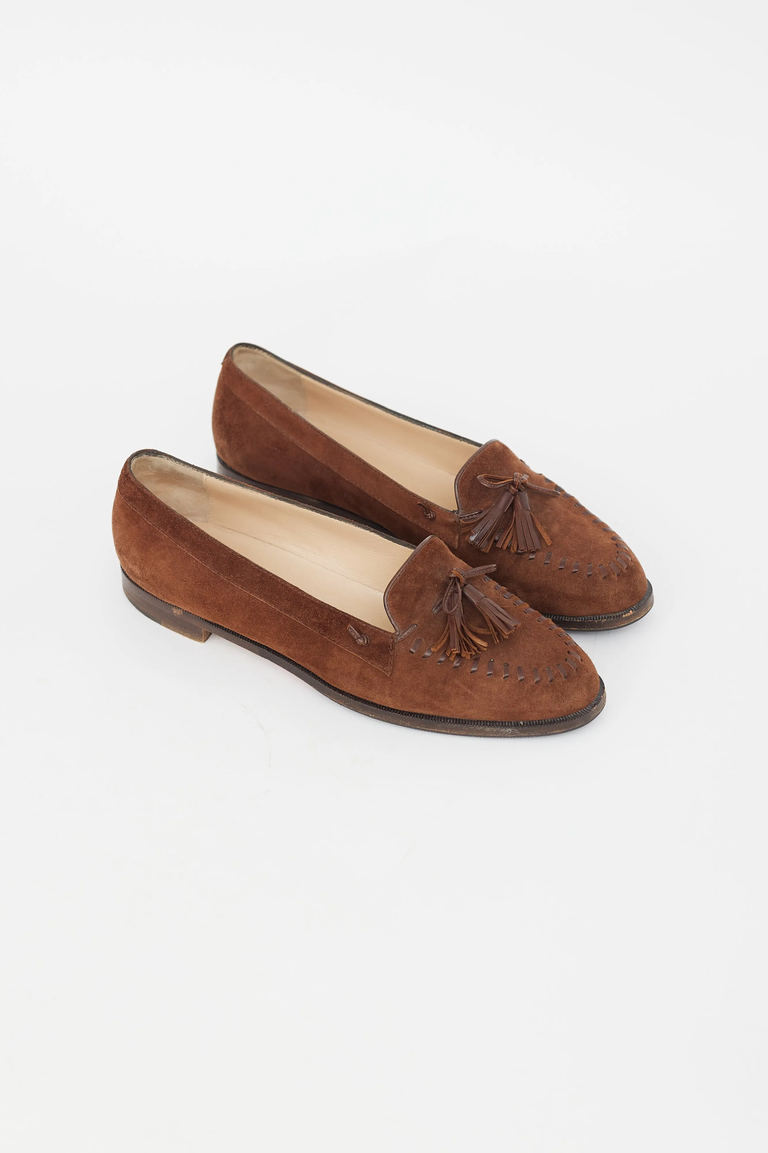 Brown Suede Tassel Loafer