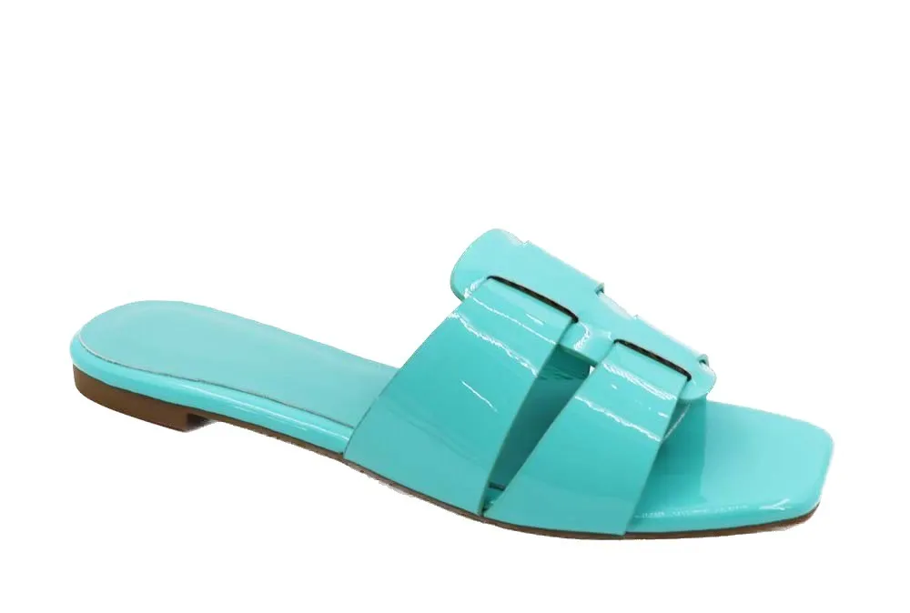 BUZZING-27 Turquoise Blue Patent