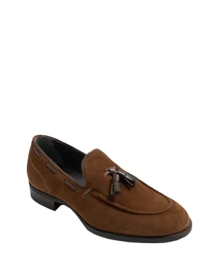 Cercola Suede Tassel Loafer in Snuff