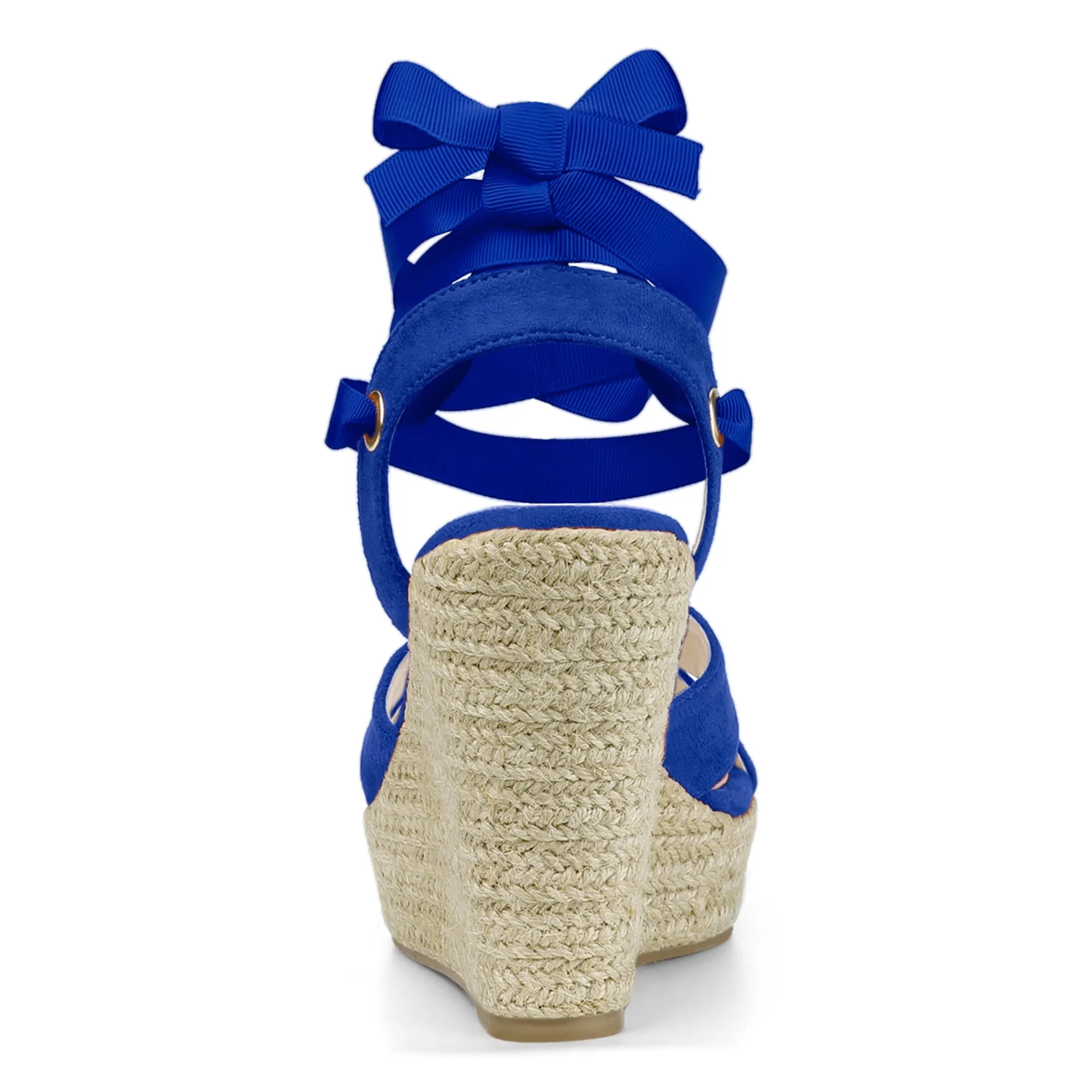 Espadrille Platform Lace Up Wedges Sandals