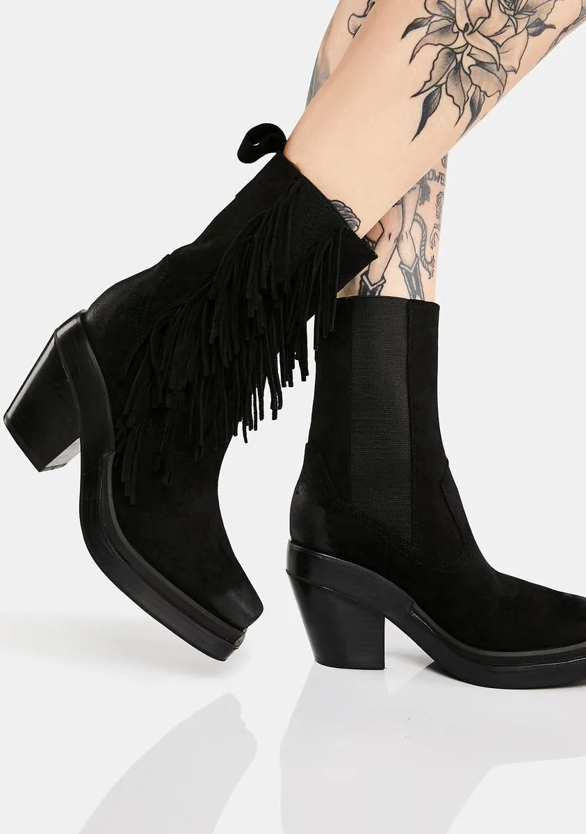 Flanger Fringe Chelsea Boots