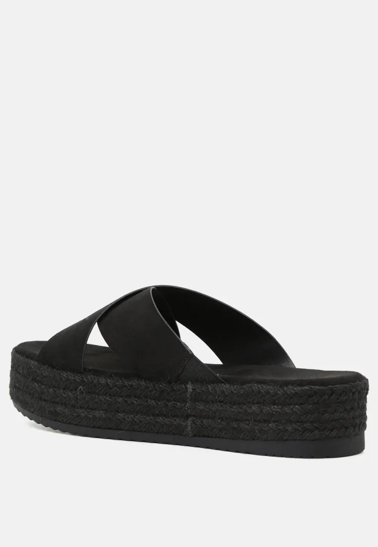 Grace Cross Strap Espadrille Platform