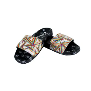 Himpy Slides - Mens Pineapple Express Black Sandal - 1 Pair Per Pack