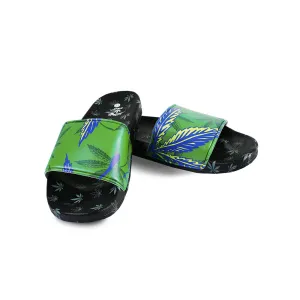 Himpy Slides - Mens Tropicana Cookies Dark Green Sandal - 1 Pair Per Pack