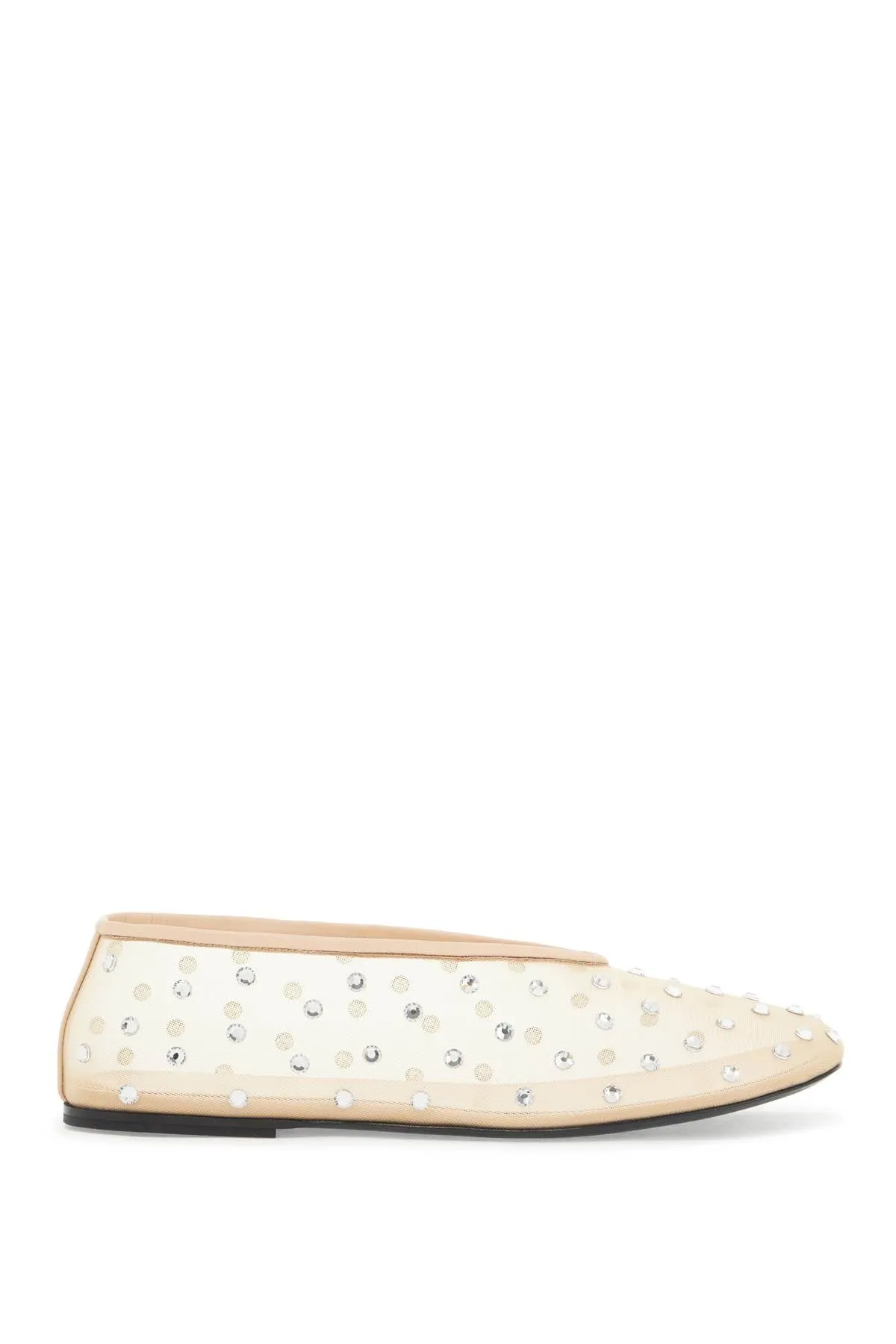 Khaite Marcy Mesh Ballet Flats With Swarovski Crystals