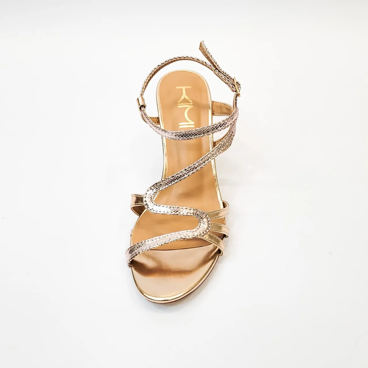 Kimi champagne strappy slingback heel