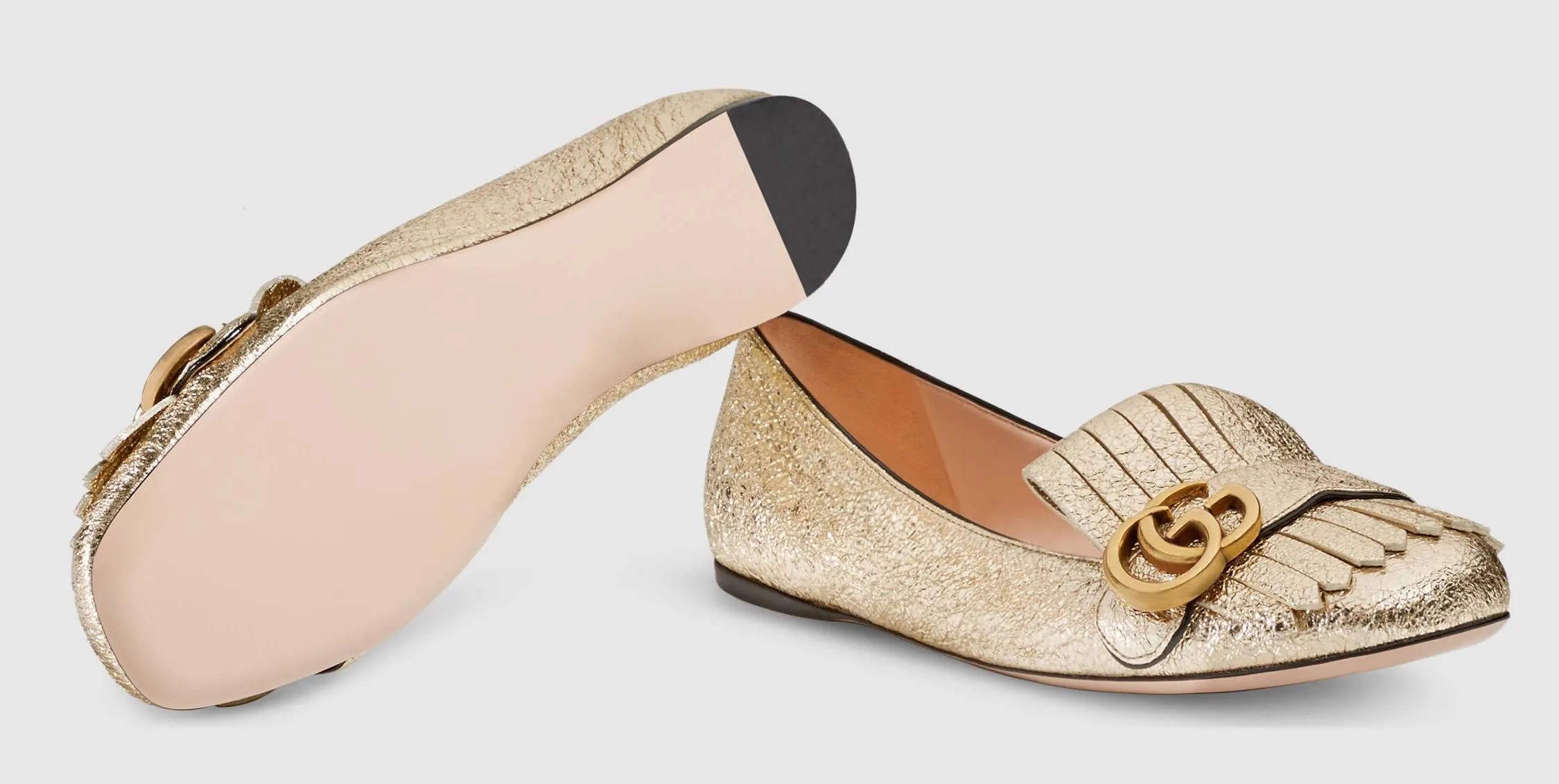 Metallic Ballet Leather Flat