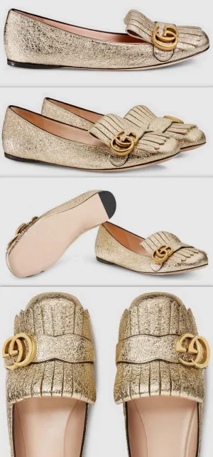 Metallic Ballet Leather Flat