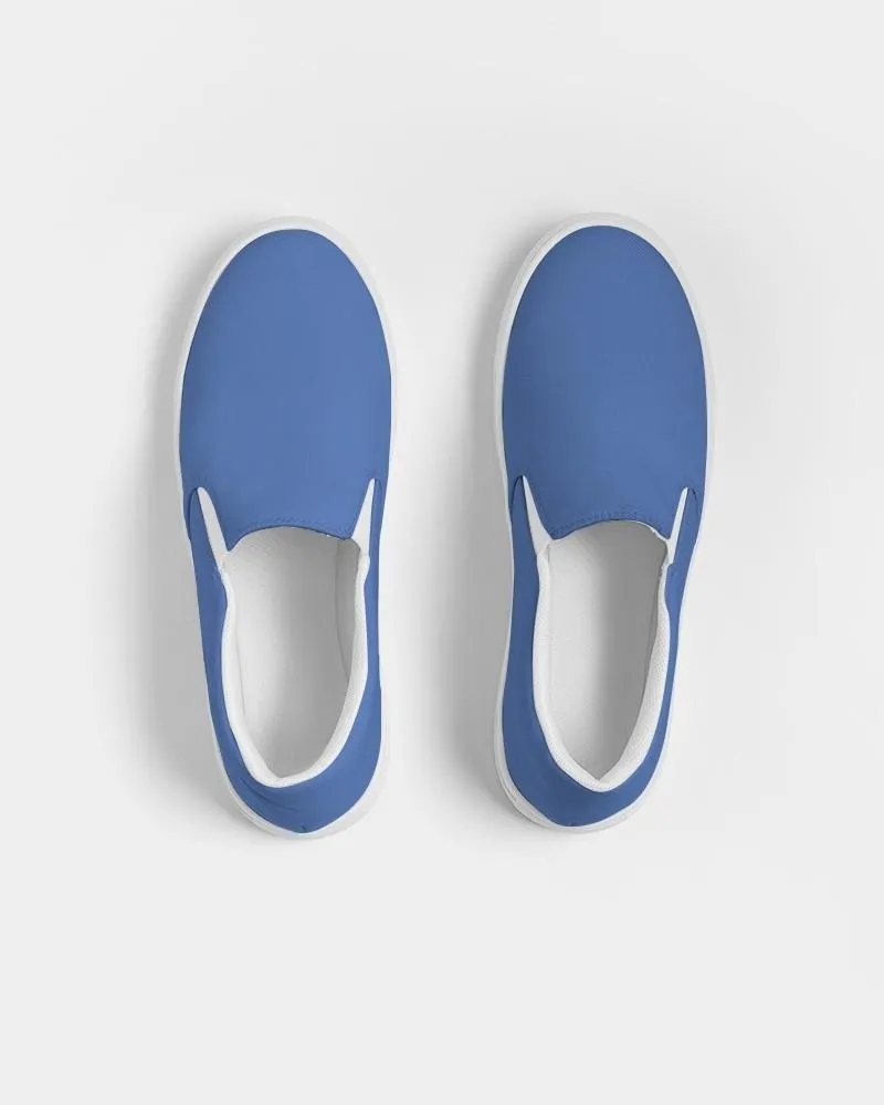 Midtone Blue Slip-On Canvas Sneakers | Women's | C80M60Y0K0