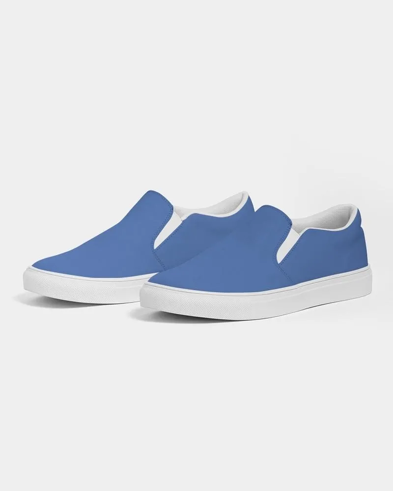 Midtone Blue Slip-On Canvas Sneakers | Women's | C80M60Y0K0