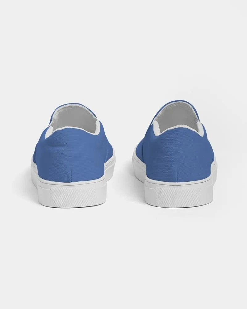 Midtone Blue Slip-On Canvas Sneakers | Women's | C80M60Y0K0