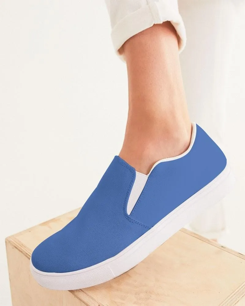 Midtone Blue Slip-On Canvas Sneakers | Women's | C80M60Y0K0