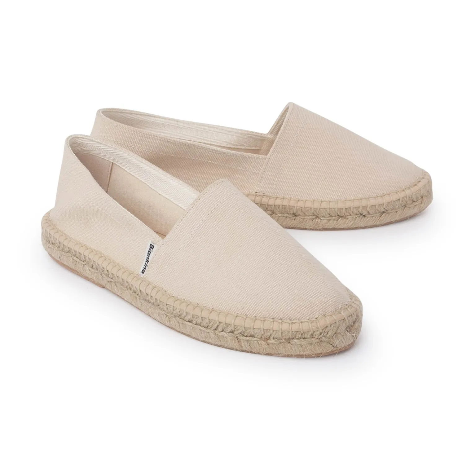 Mila Sustainable, Eco Friendly, Vegan Canvas Espadrille Flats - Beige Tan