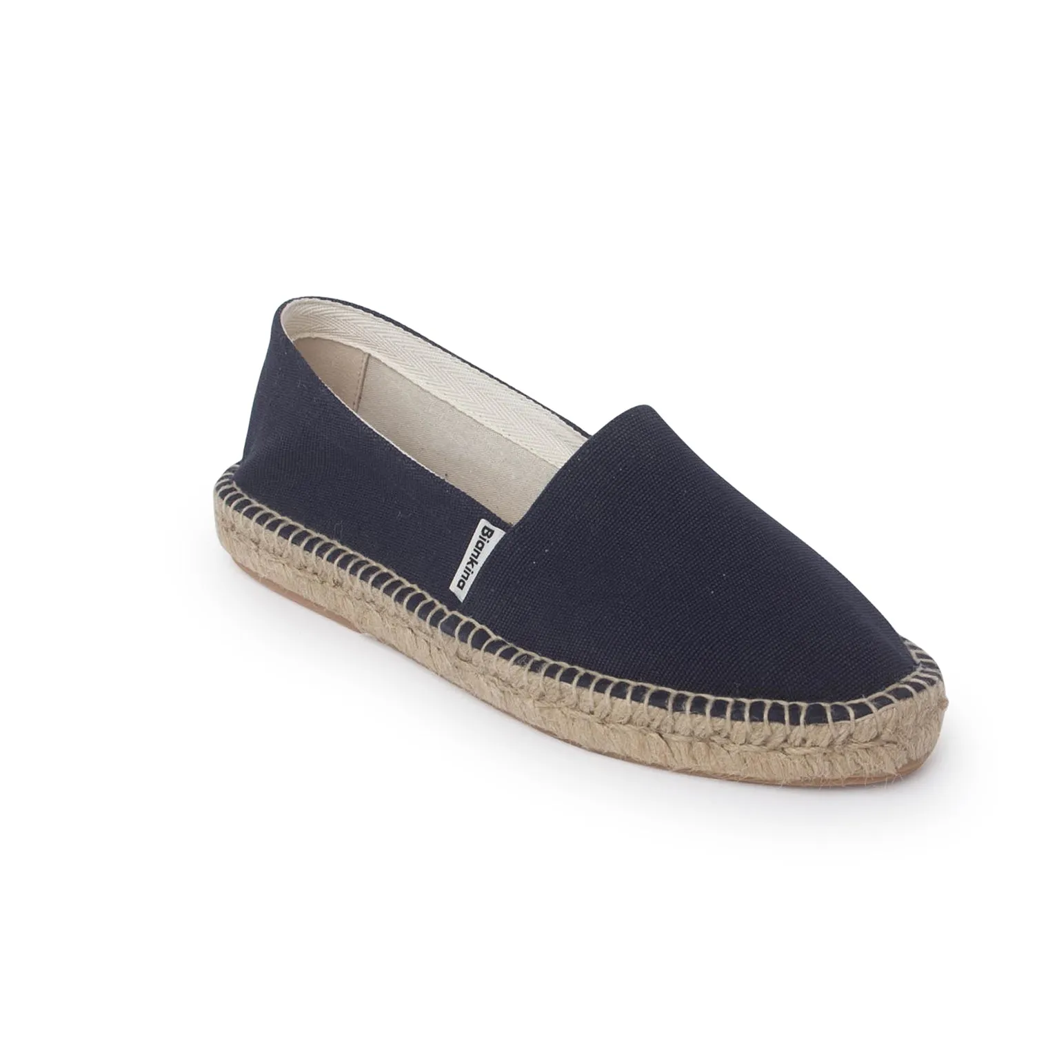 Mila Sustainable, Eco Friendly, Vegan Canvas Espadrille Flats - Navy