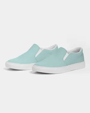 Pale Pastel Blue Cool Green Slip-On Canvas Sneakers | Women's | Bright Pale Pastel Blue Cool Green | C30M0Y15K0