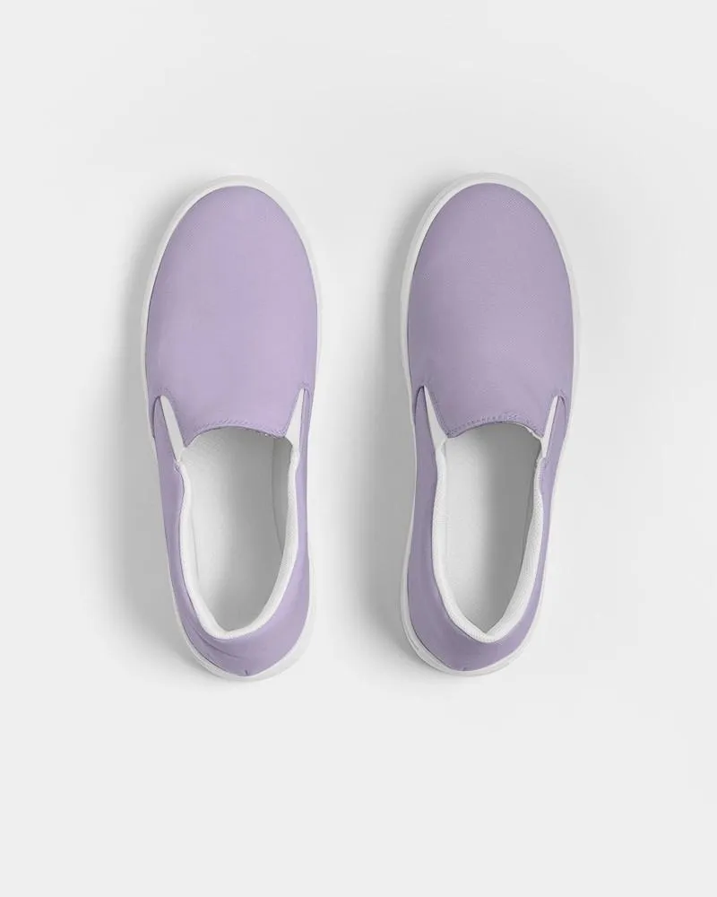 Pale Pastel Violet Slip-On Canvas Sneakers | Women's | Bright Pale Pastel Violet | C22M30Y0K0