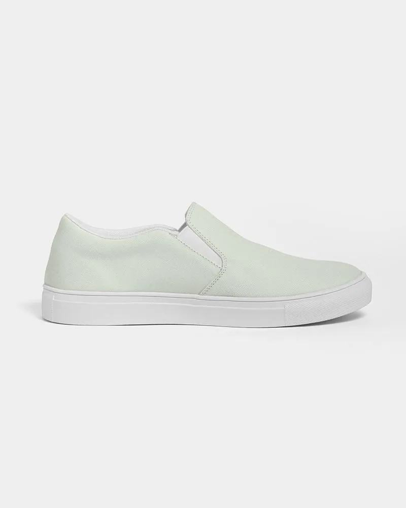 Pale Warm Green Slip-On Canvas Sneakers | Men's | Bright Pale Warm Green | C5M0Y10K0