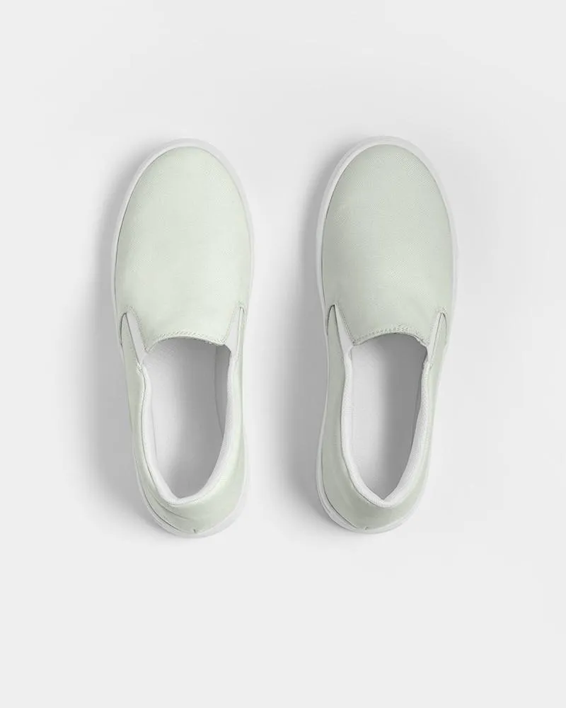 Pale Warm Green Slip-On Canvas Sneakers | Men's | Bright Pale Warm Green | C5M0Y10K0