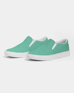 Pastel Cool Green Slip-On Canvas Sneakers | Women's | Bright Pastel Cool Green | C60M0Y45K0