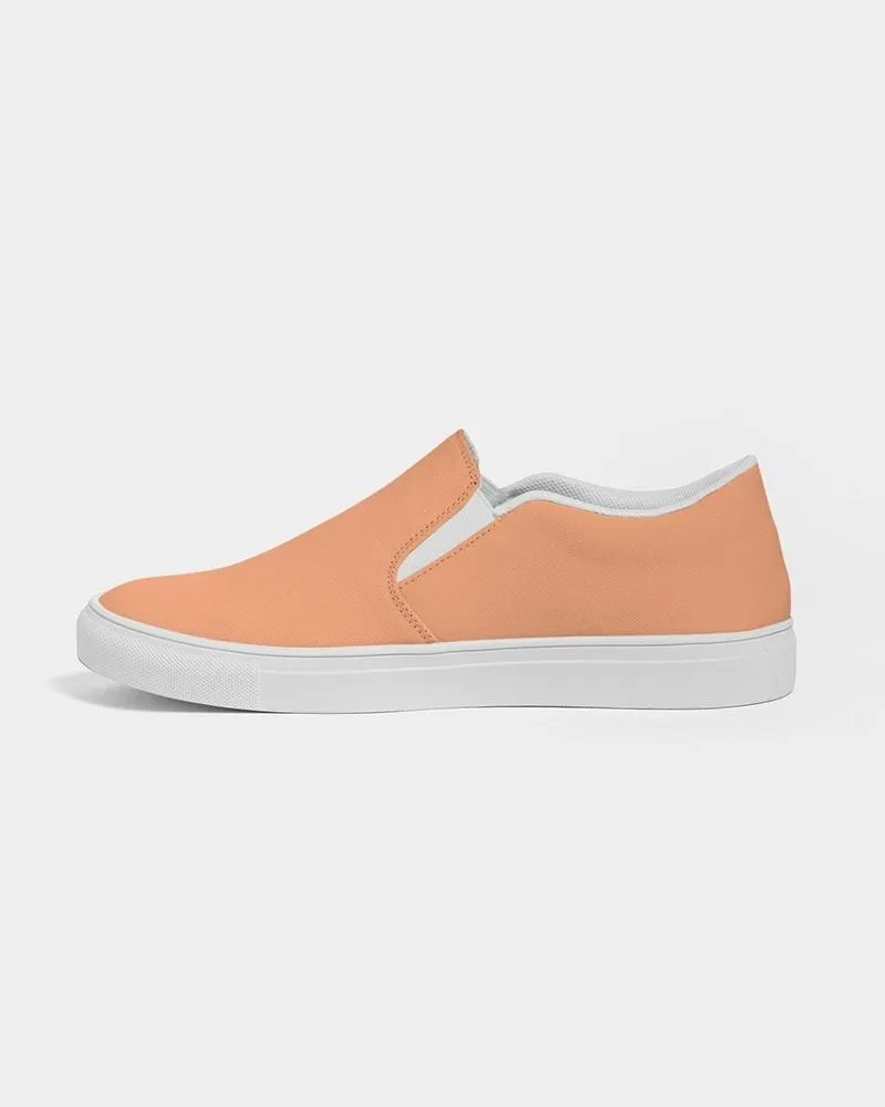 Pastel Orange Slip-On Canvas Sneakers | Women's | Bright Pastel Orange | C0M45Y60K0