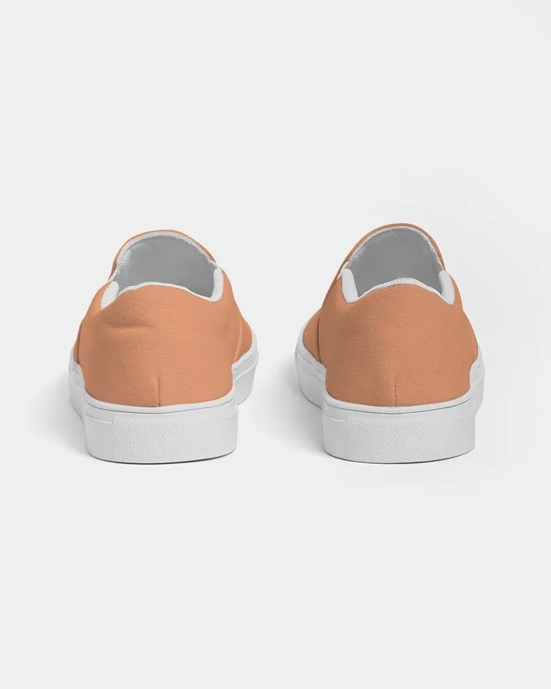 Pastel Orange Slip-On Canvas Sneakers | Women's | Bright Pastel Orange | C0M45Y60K0