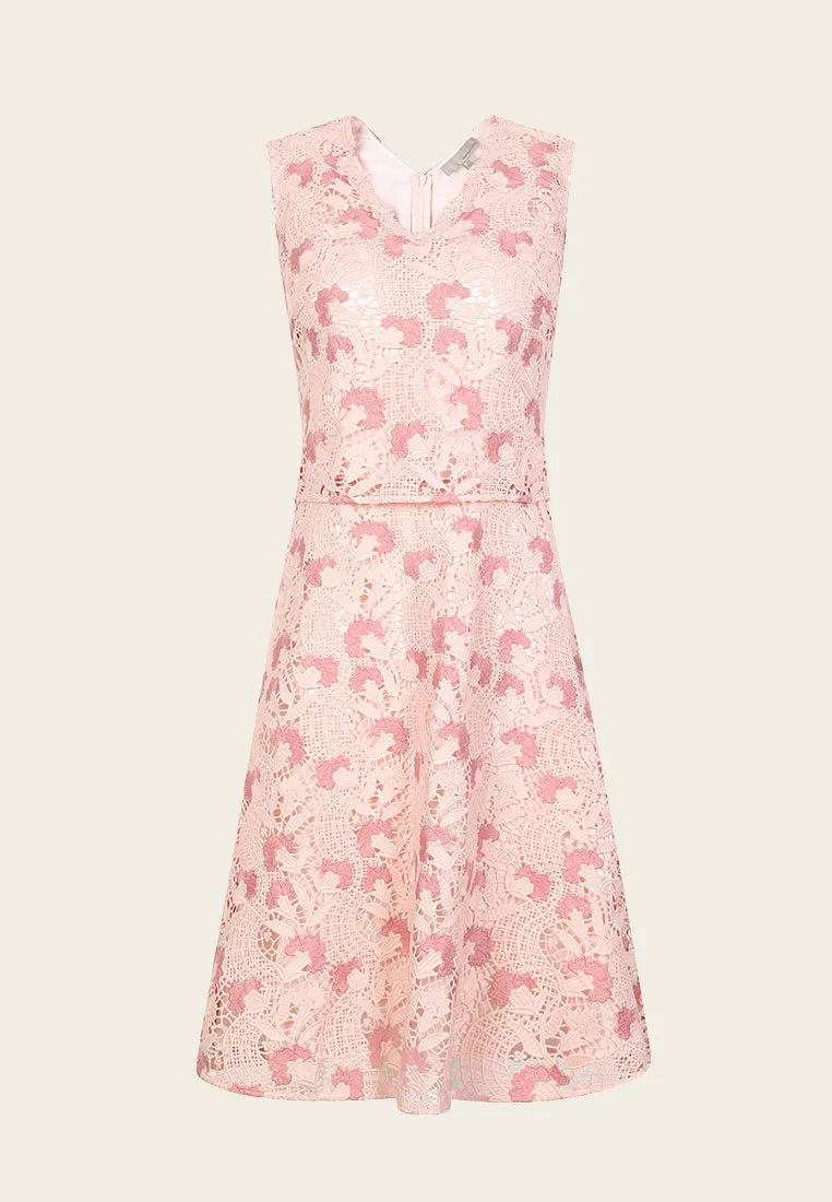 Pink Lace Cocktail Dress