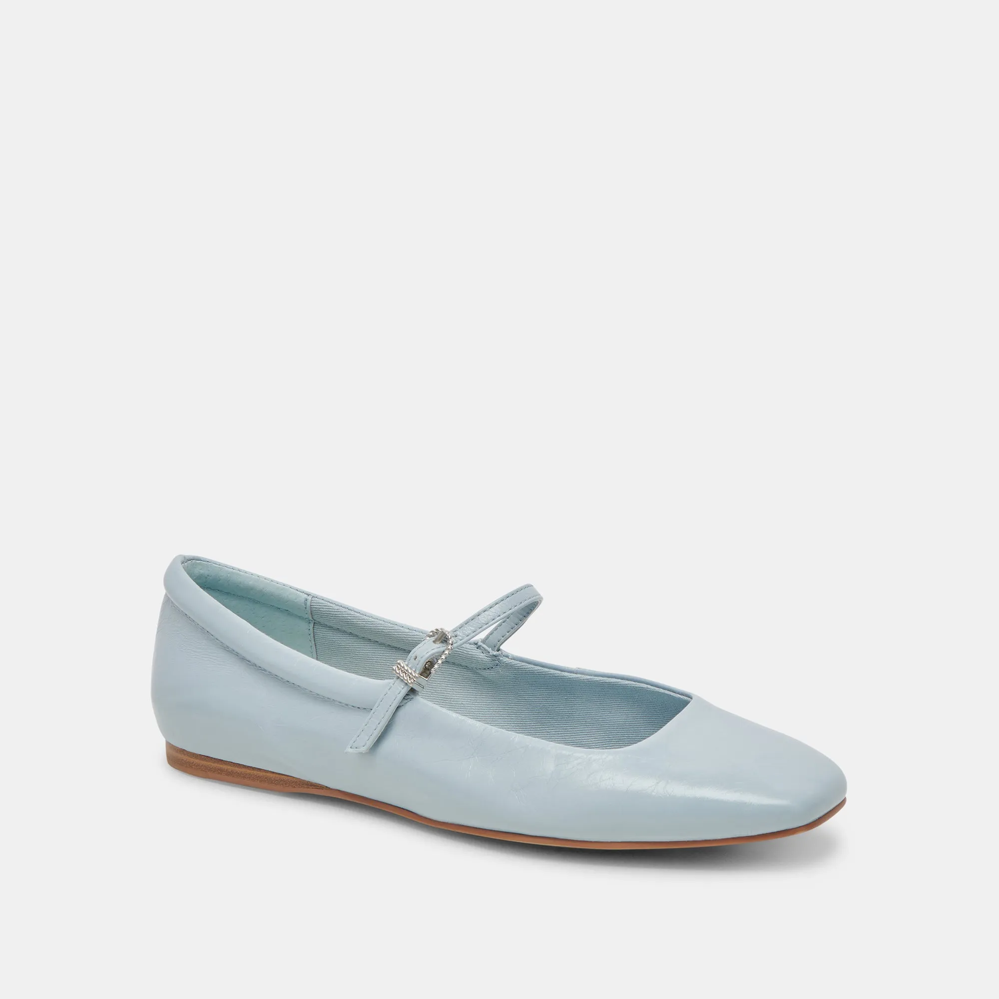 REYES BALLET FLATS SKY BLUE CRINKLE PATENT