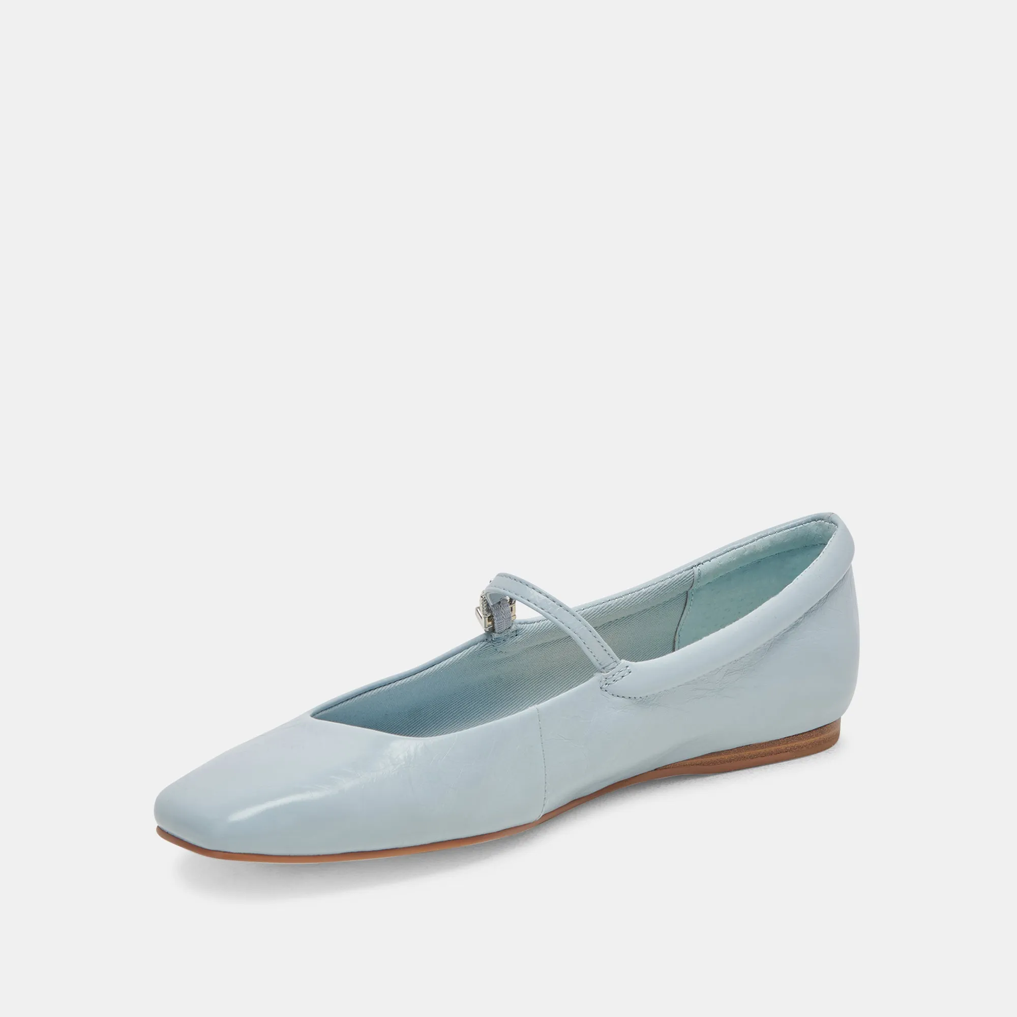 REYES BALLET FLATS SKY BLUE CRINKLE PATENT