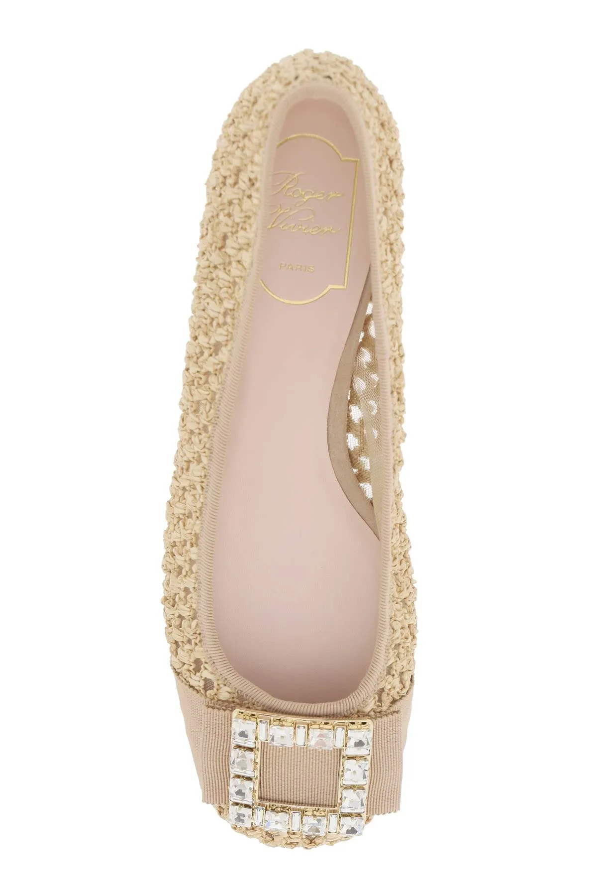 Roger Vivier Tres Vivier Ballerinas In Rafia