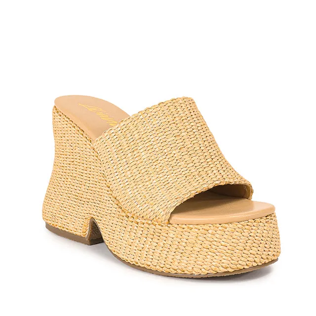 ROLA-1 Raffia Natural Open Toe