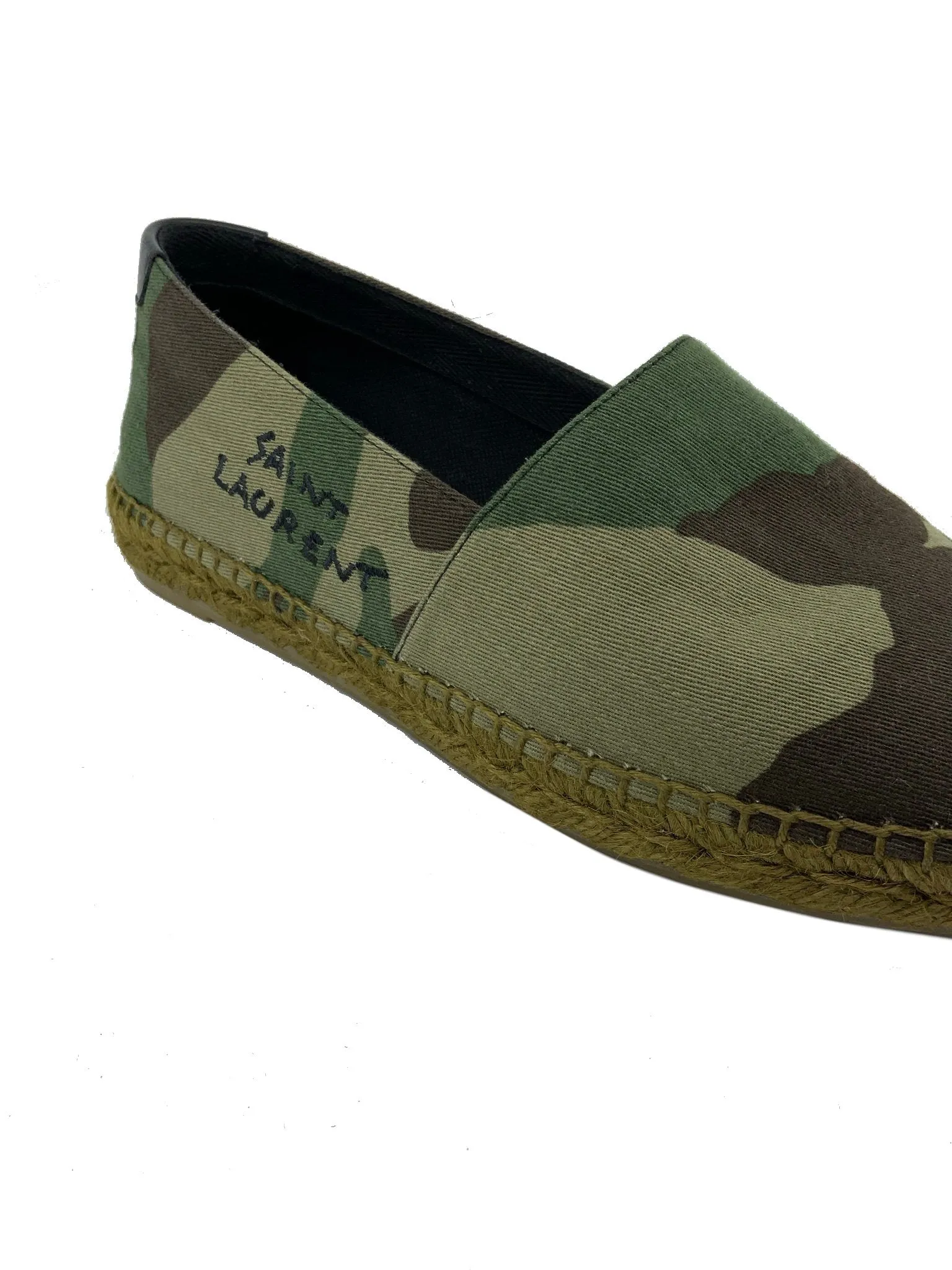 Saint Laurent Signature Camo Canvas Espadrilles Size 6