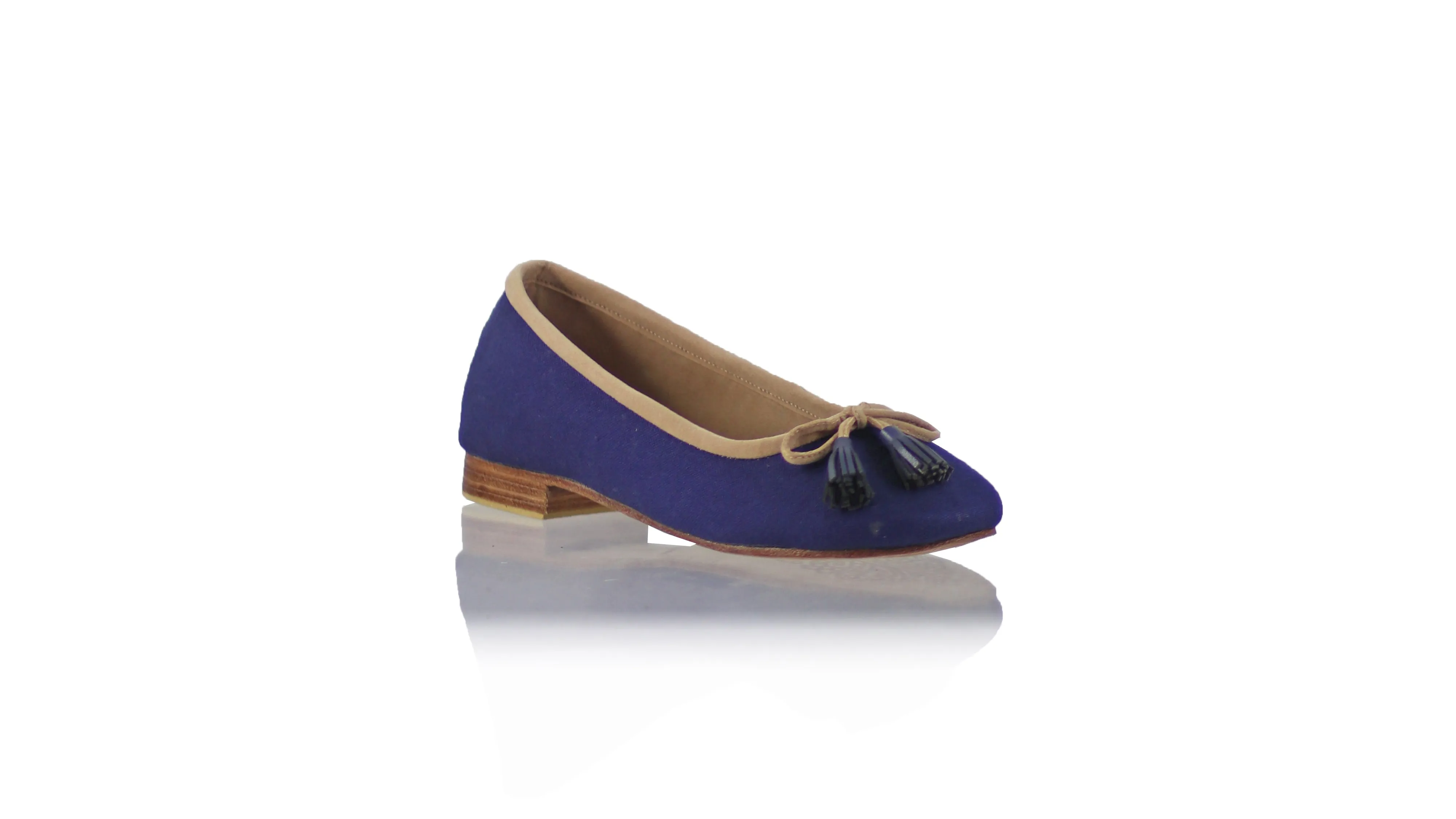 Sasha 20mm Ballet - Navy Linen