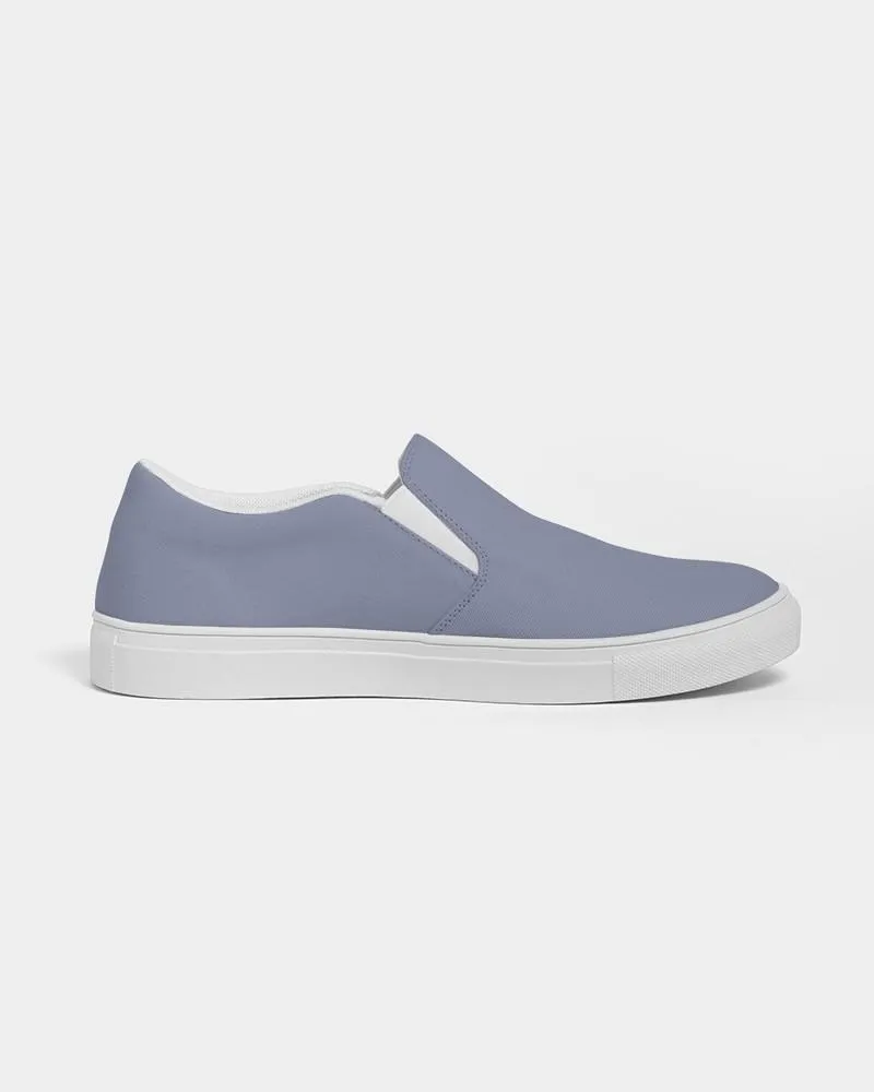 Shaded Pale Pastel Blue Gray Slip-On Canvas Sneakers | Men's | C30M22Y0K30