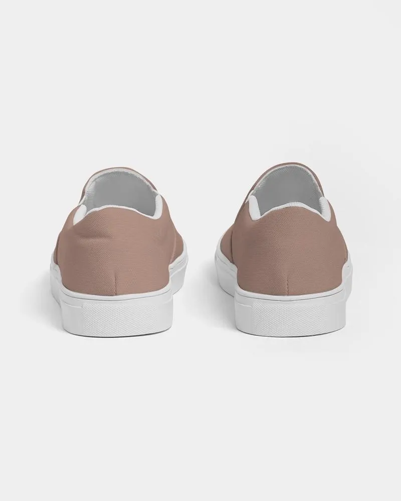 Shaded Pale Pastel Red Brown Slip-On Canvas Sneakers | Women's | C0M30Y30K30