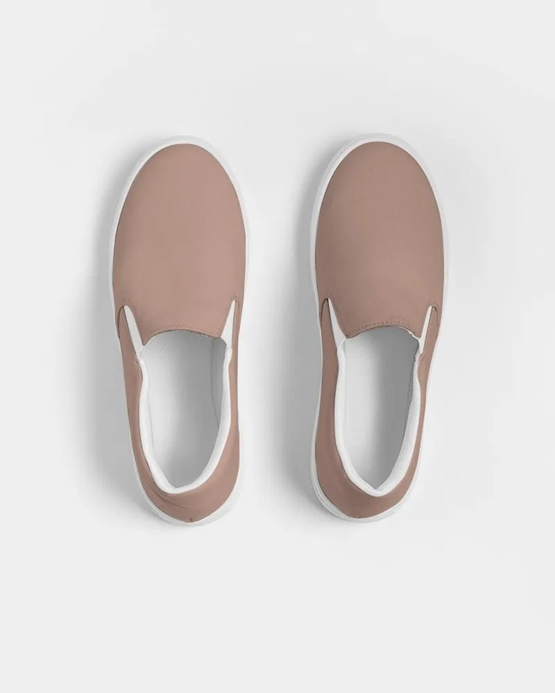 Shaded Pale Pastel Red Brown Slip-On Canvas Sneakers | Women's | C0M30Y30K30