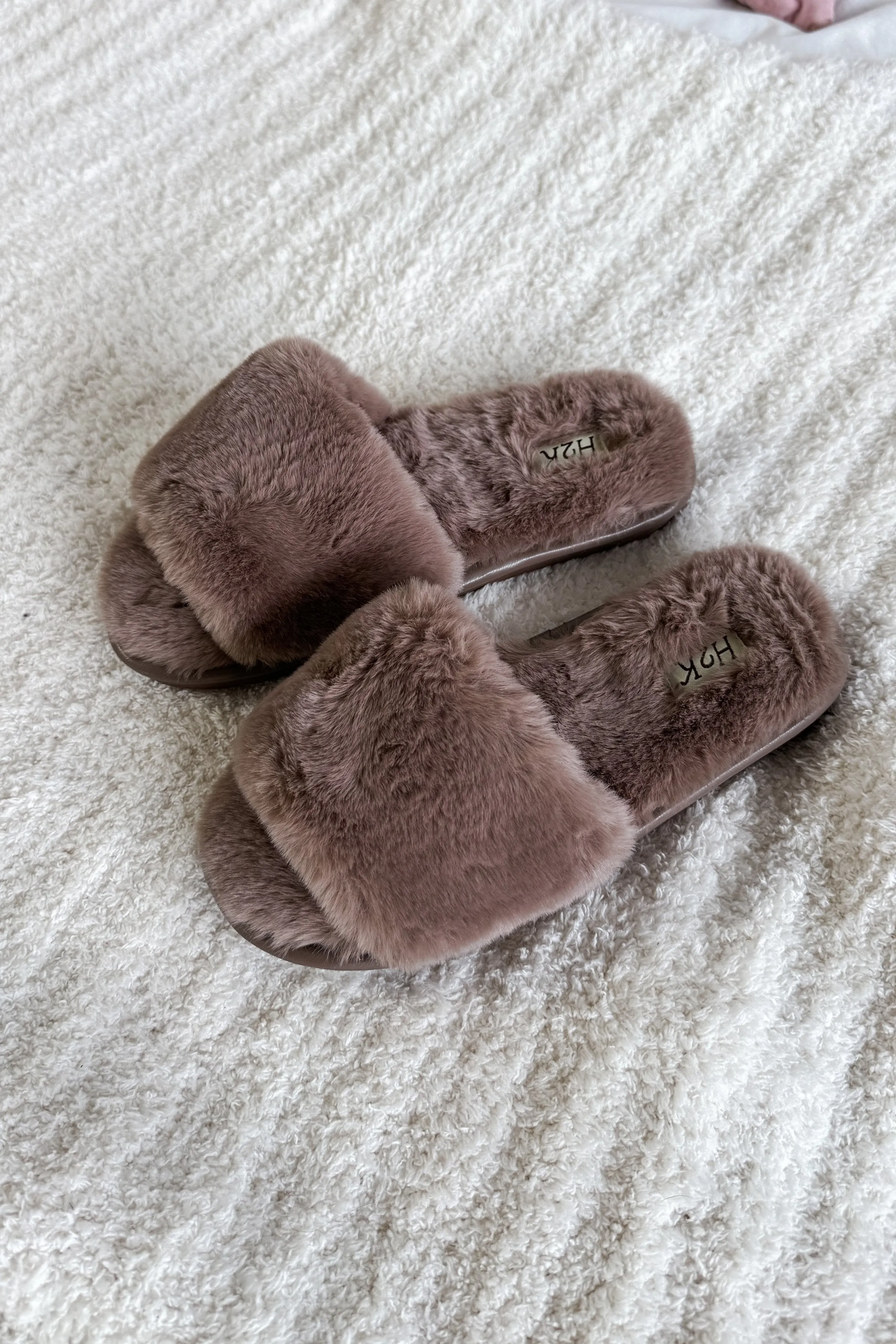 Slipper Slides Faux Fur