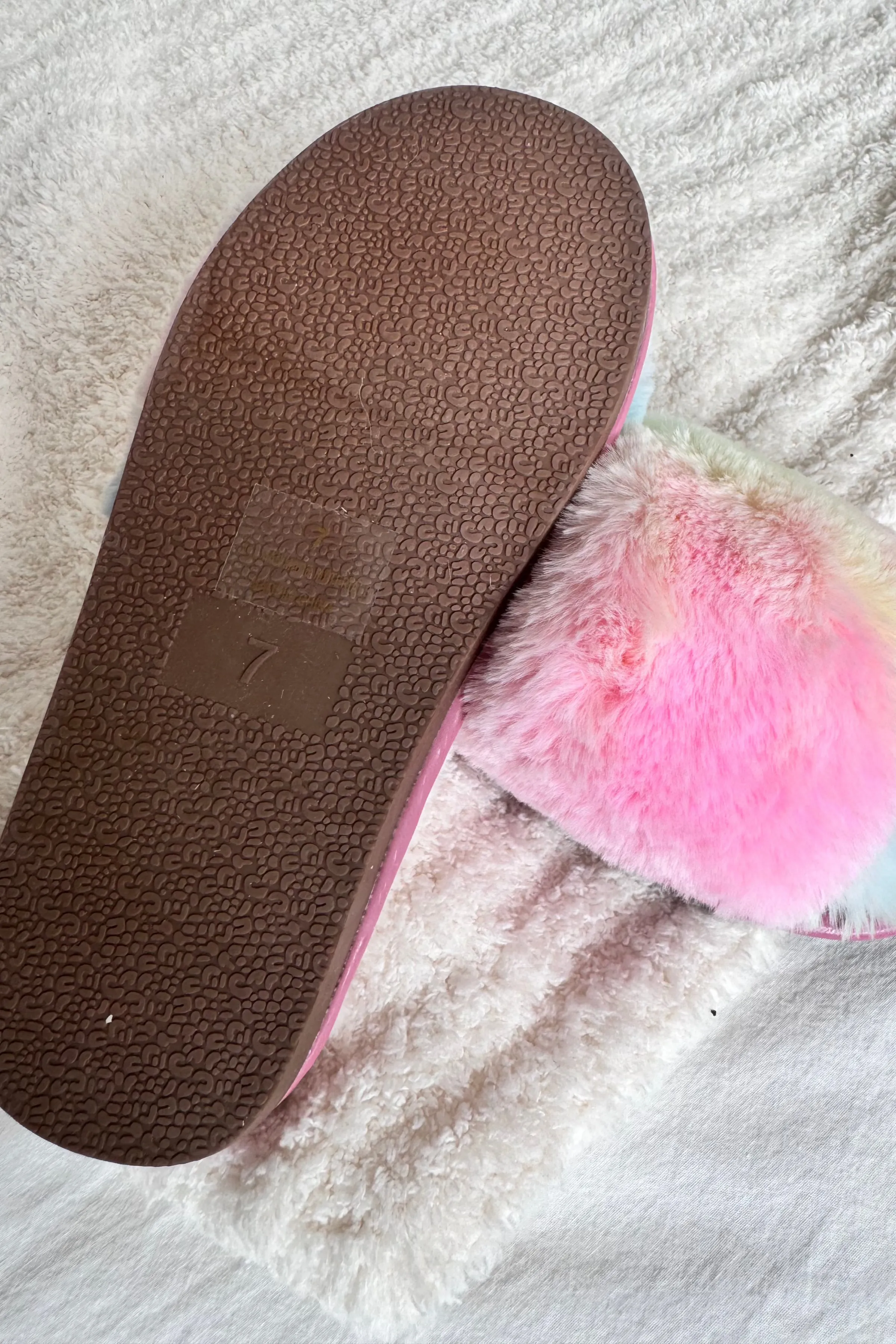 Slipper Slides Faux Fur