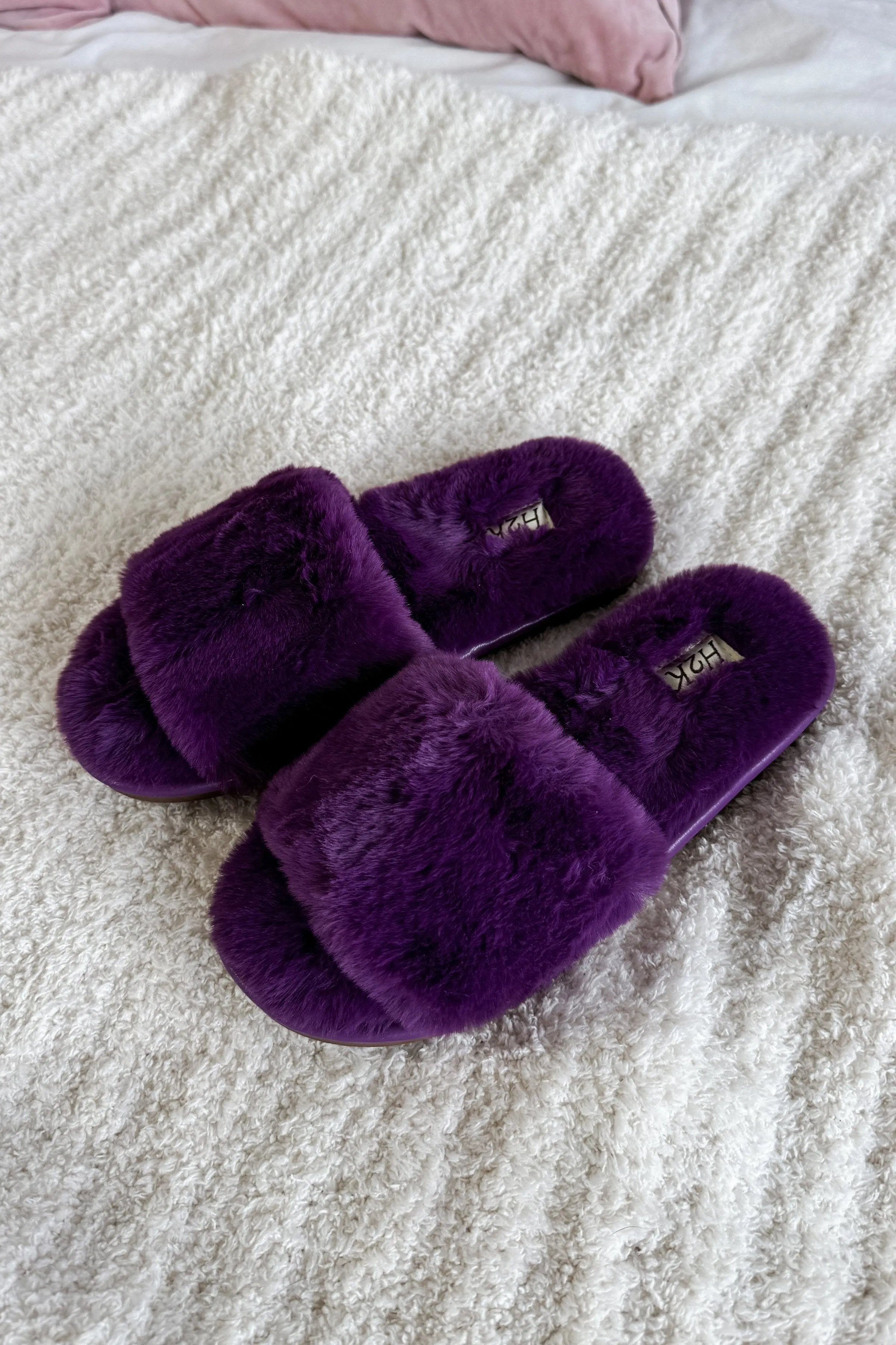 Slipper Slides Faux Fur