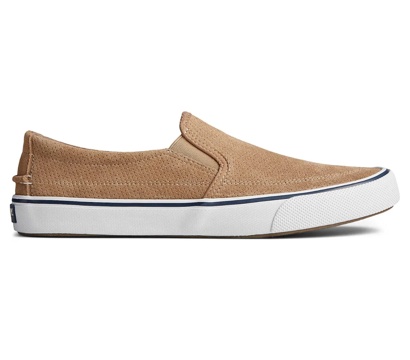 Striper Suede Slip On Sneaker - Tan