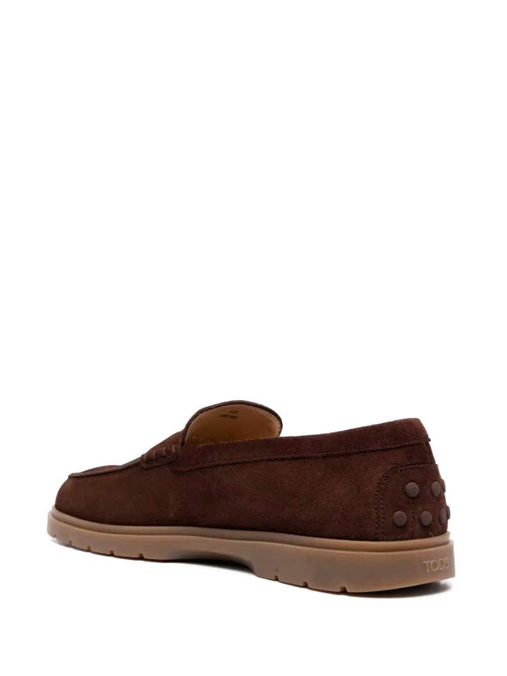 Suede penny loafers