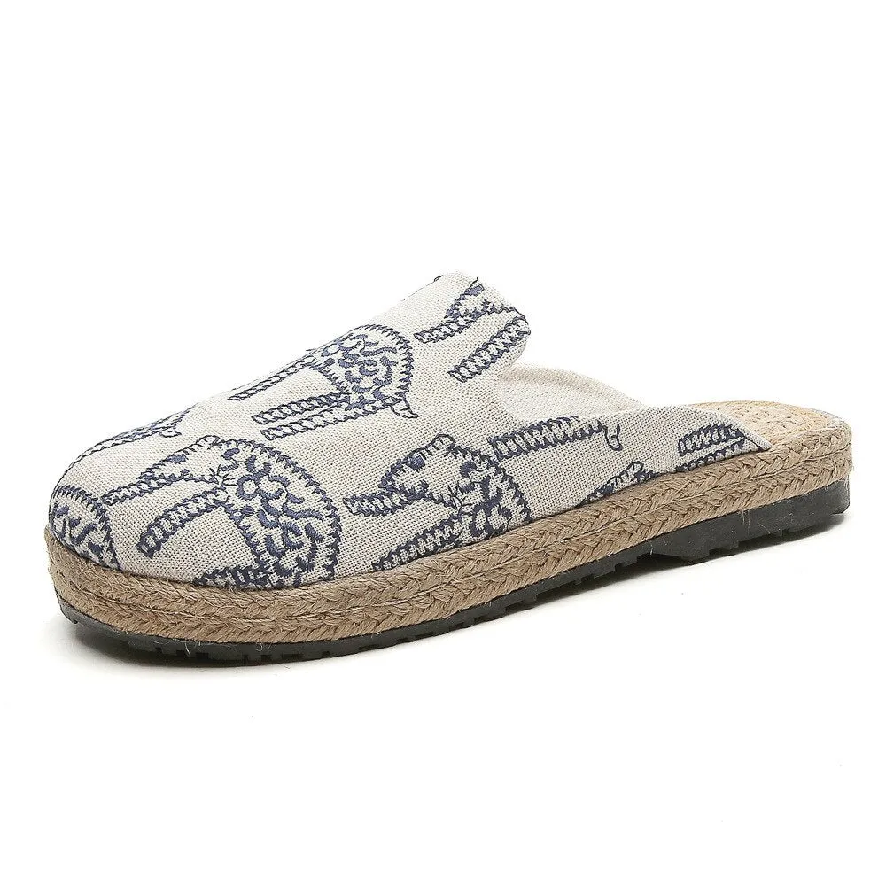 Trendy Woman flats hemp loafer fishermen