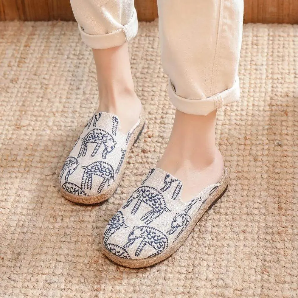 Trendy Woman flats hemp loafer fishermen