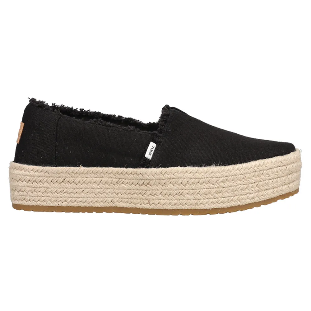 Valencia Canvas Platform Espadrille Flats