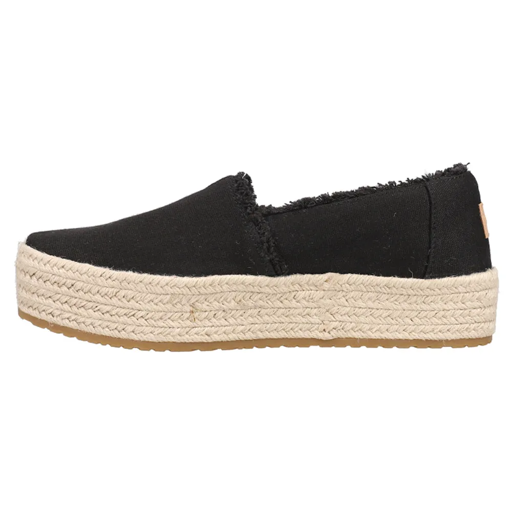 Valencia Canvas Platform Espadrille Flats